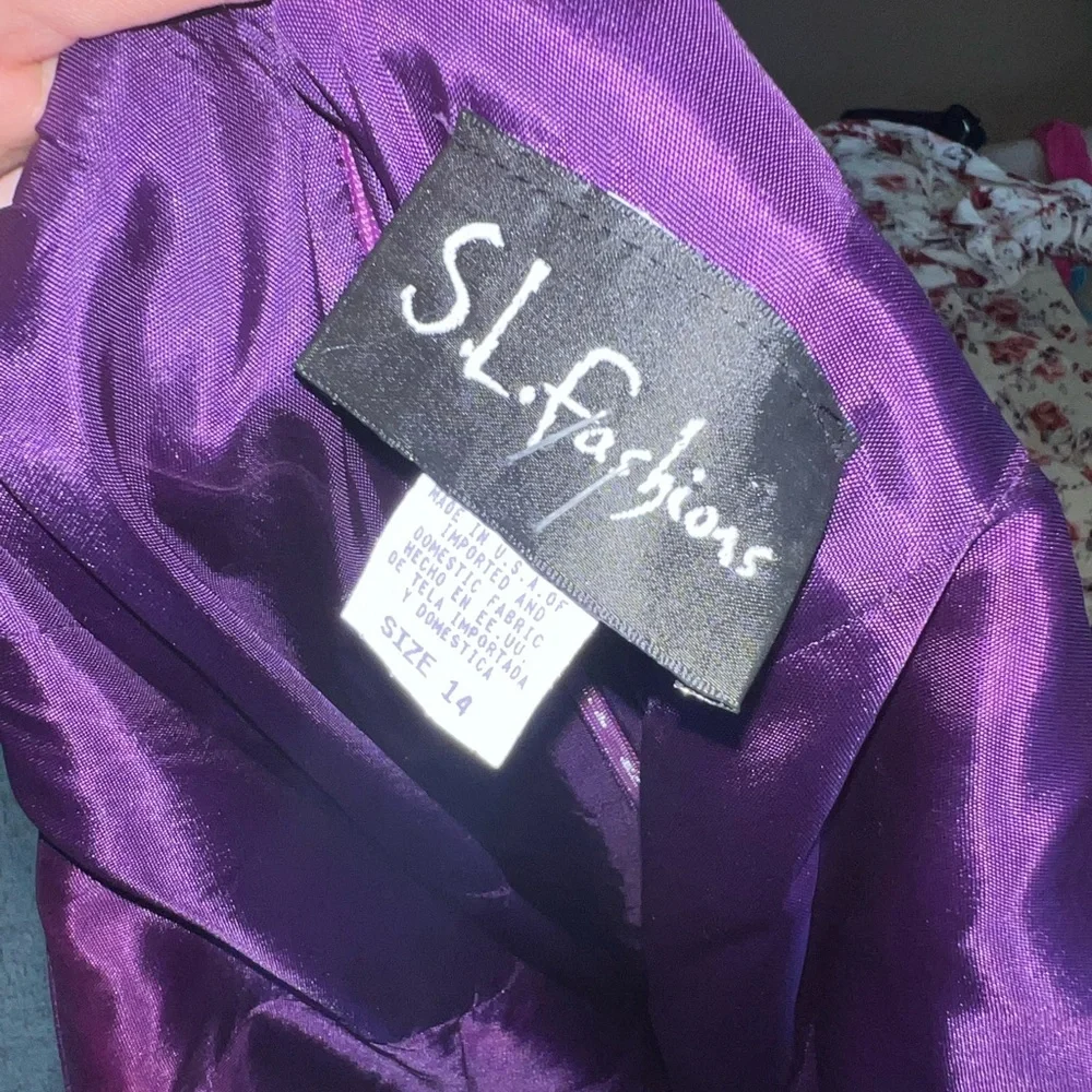 S.L. Fashions Dark Purple Bow Tie Fancy Dress size 14 - Picture 5 of 8